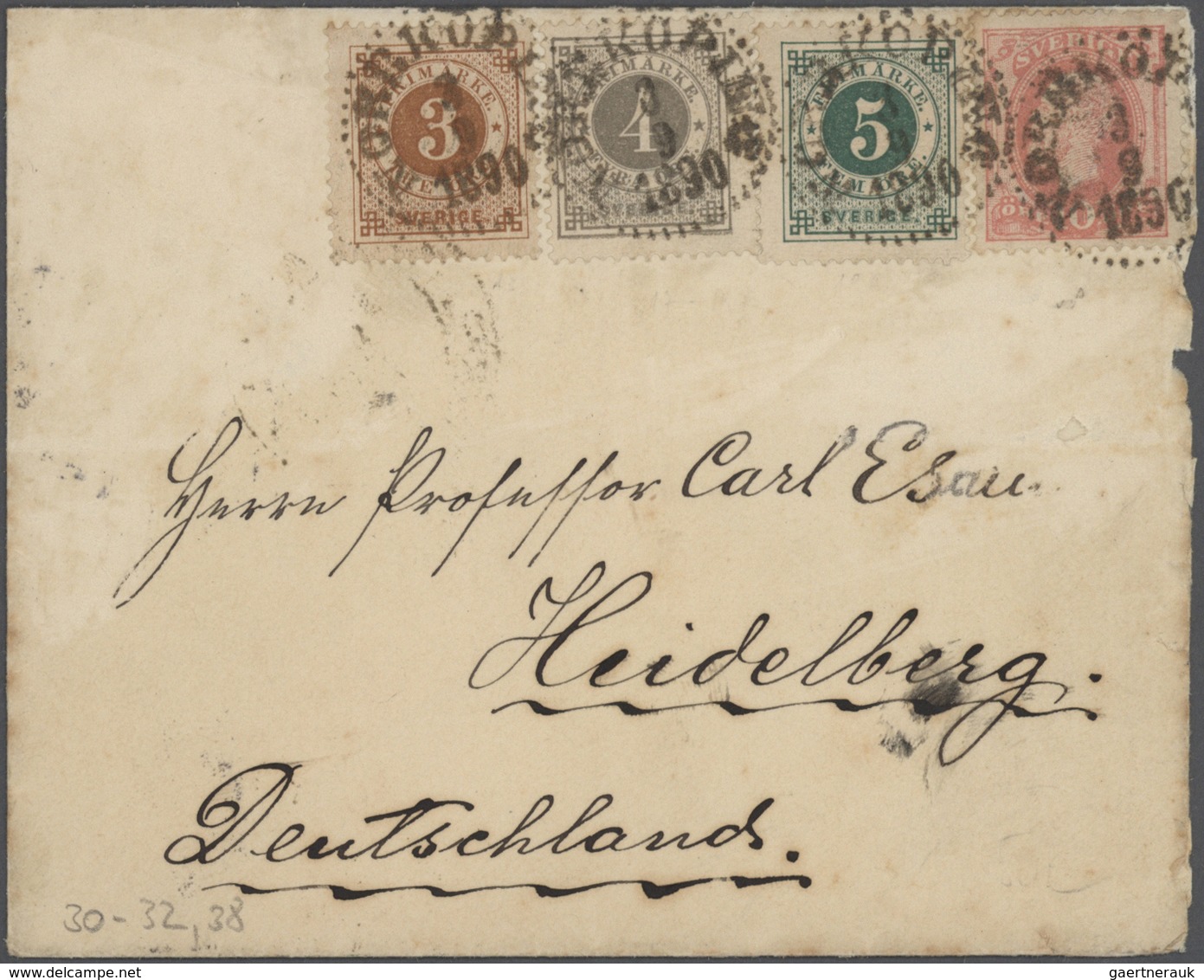 Schweden: 1722/1960, interesting lot of ca. 55 better covers and 9 regulations for post offices (172