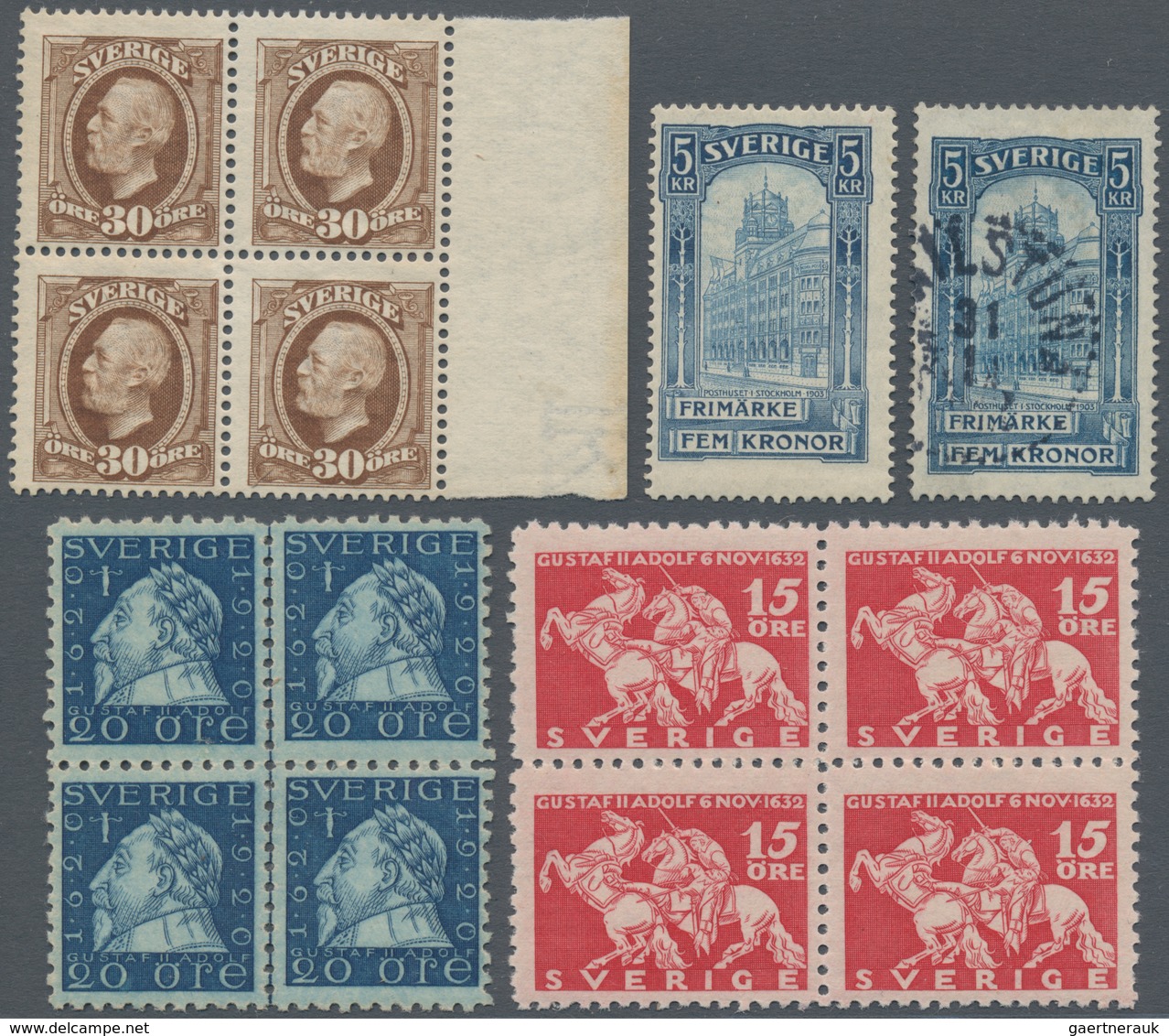 Schweden: 1855/1942 (ca.), Duplicates On Stockcards With A Nice Section Classic Issues Incl. 3sk. Gr - Unused Stamps