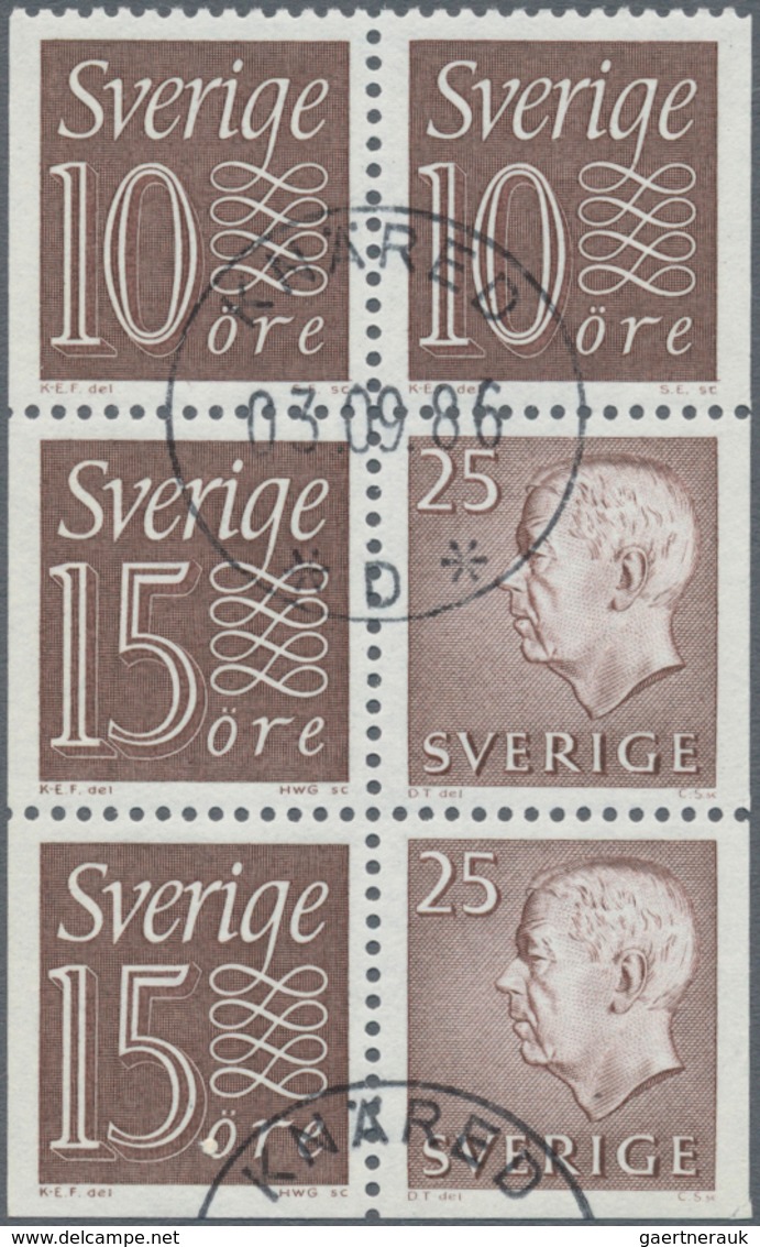 Schweden: 1961/1995, BOOKLET PANES: Accumulation With About 2.660 Complete Booklet Panes In 34 Types - Neufs