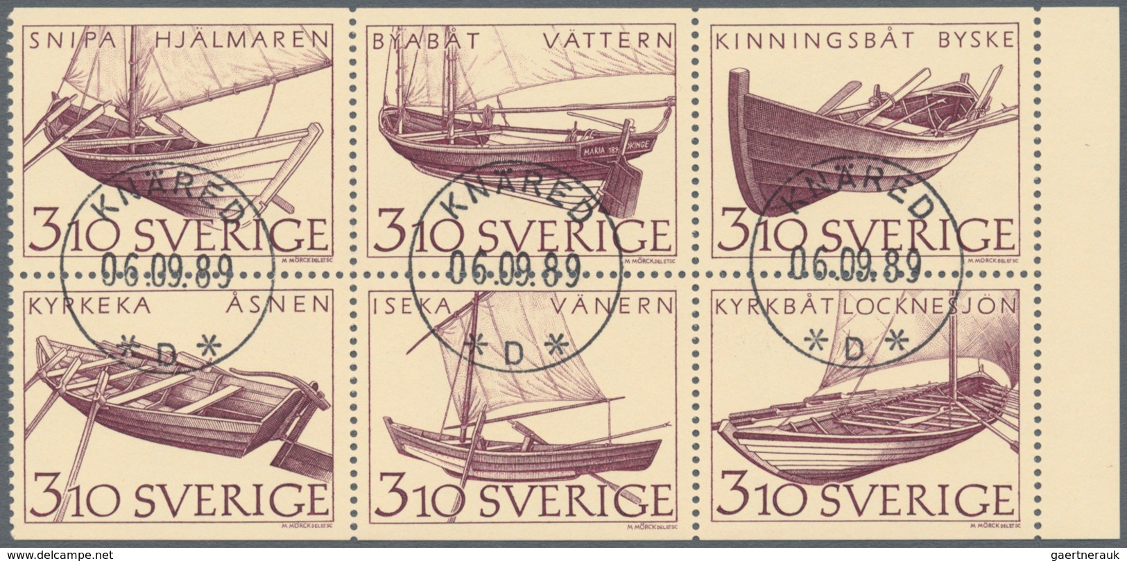 Schweden: 1961/1995, BOOKLET PANES: accumulation with about 2.660 complete booklet panes in 34 types