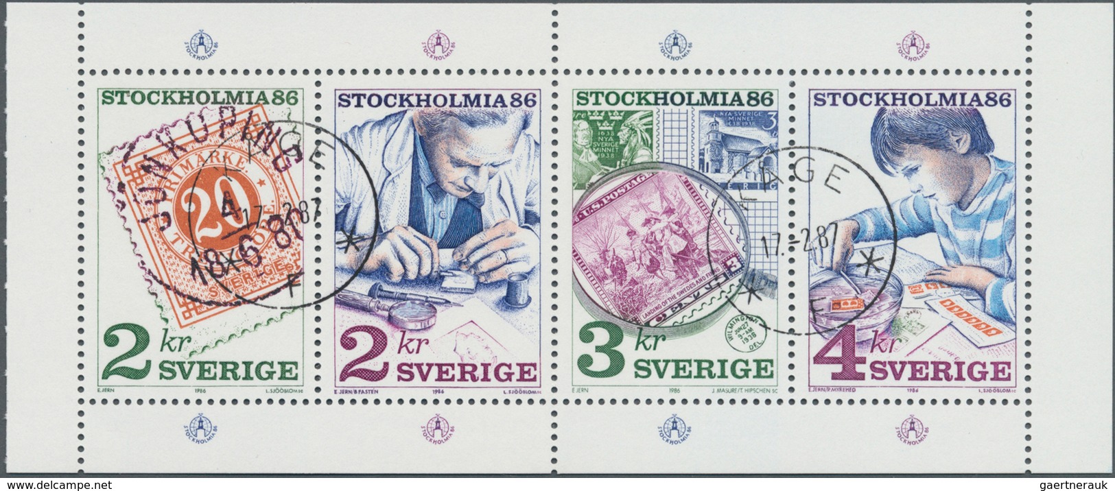 Schweden: 1986, International Stamp Exhibition STOCKHOLMIA (stamp Collecting) Set In A Lot With 350 - Neufs