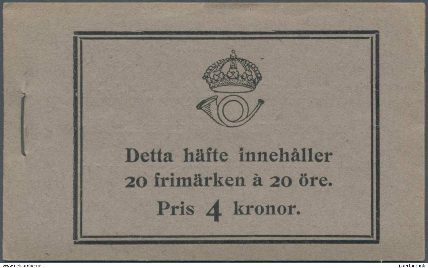 Schweden - Markenheftchen: 1921, King Gustaf V. Stamp Booklet 4kr. With Two Blocks Of Ten 20öre Stam - 1904-50