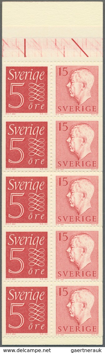 Schweden - Markenheftchen: 1954/1964, heavy duplicated accumulation of ten different mostly slot-mac
