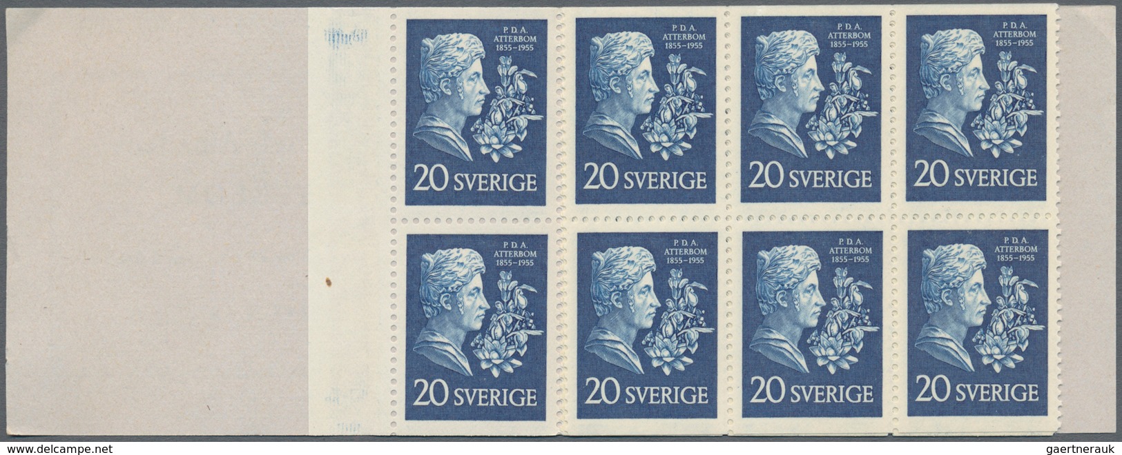 Schweden - Markenheftchen: 1955, 100 Years Death Of Per Daniel Amadeus Atterbom (poet) In A Lot With - 1904-50