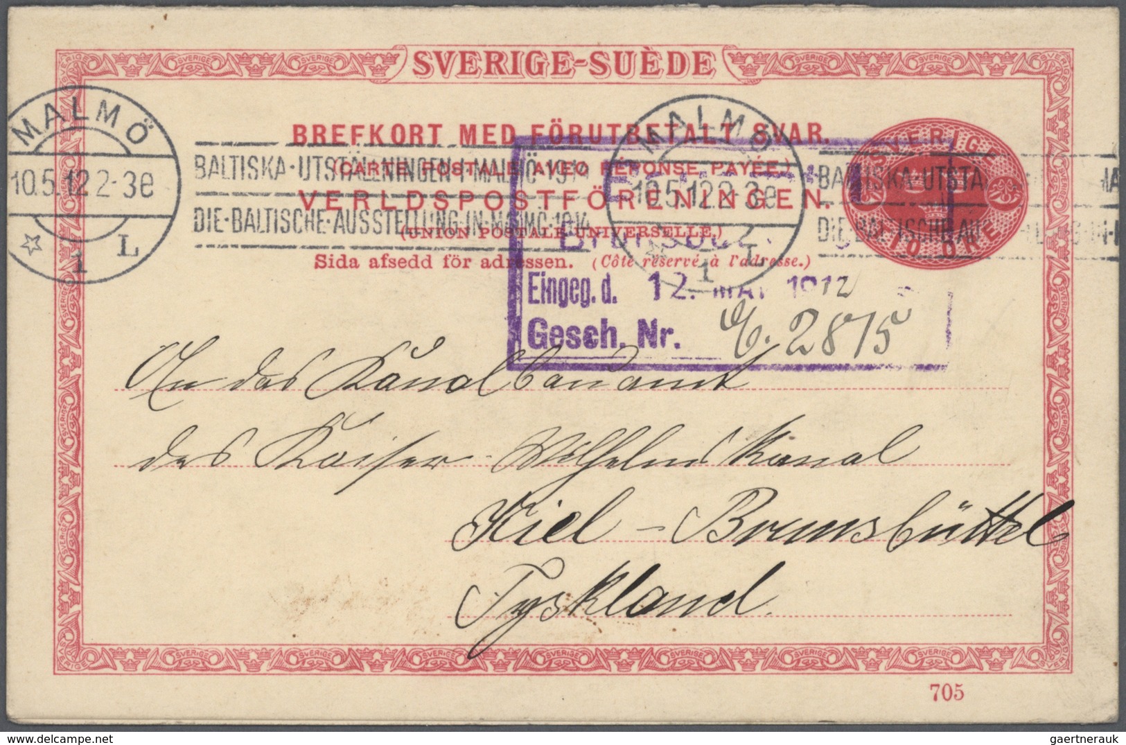 Schweden - Ganzsachen: 1879/1930 (ca.), Very Fine Collection Of Ca. 50 Old Postal Stationeries Inclu - Entiers Postaux