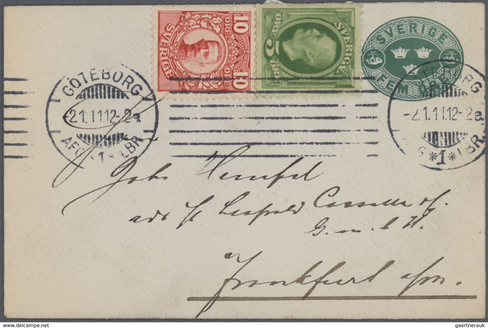 Schweden - Ganzsachen: 1879/1930 (ca.), Very Fine Collection Of Ca. 50 Old Postal Stationeries Inclu - Entiers Postaux
