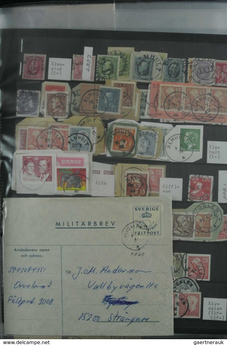 Schweden - Stempel: 1855/1980: You Enjoy Sweden Cancellations? Now Here Is Your Chance: Collector Es - Autres & Non Classés