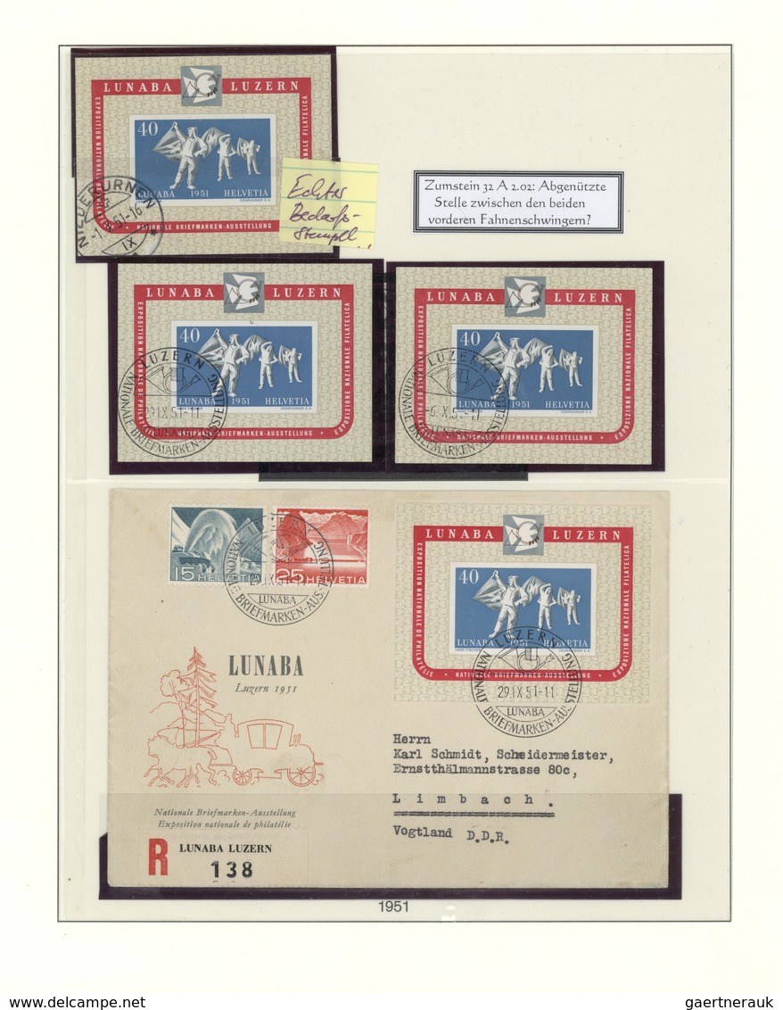 Schweiz: 1843-1992: Sehr umfangreiche und spezialisierte Sammlung gestempelter Marken, zahlreicher B