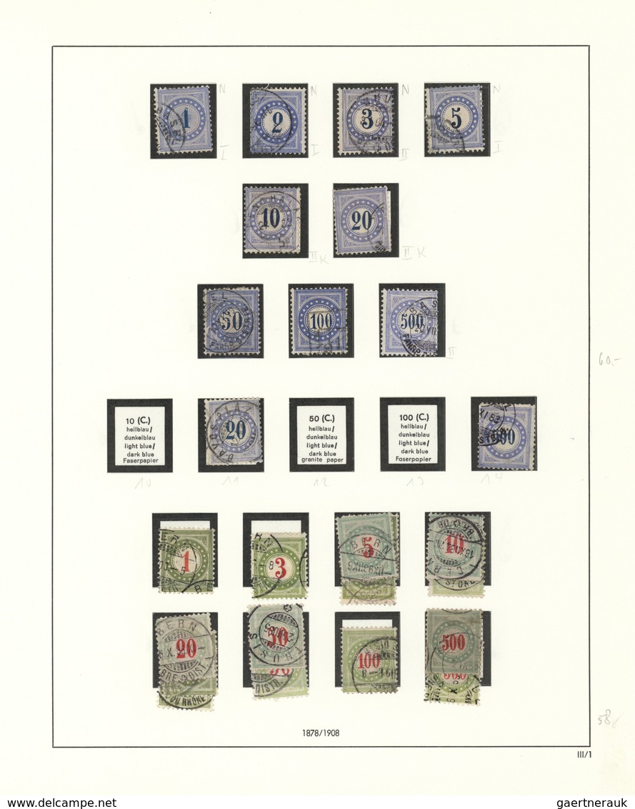 Schweiz: 1850-1937 Ca.: Sammlungs- Und Dublettenpartie Der Semiklassischen Ausgaben Ab Rayons, Dabei - Autres & Non Classés