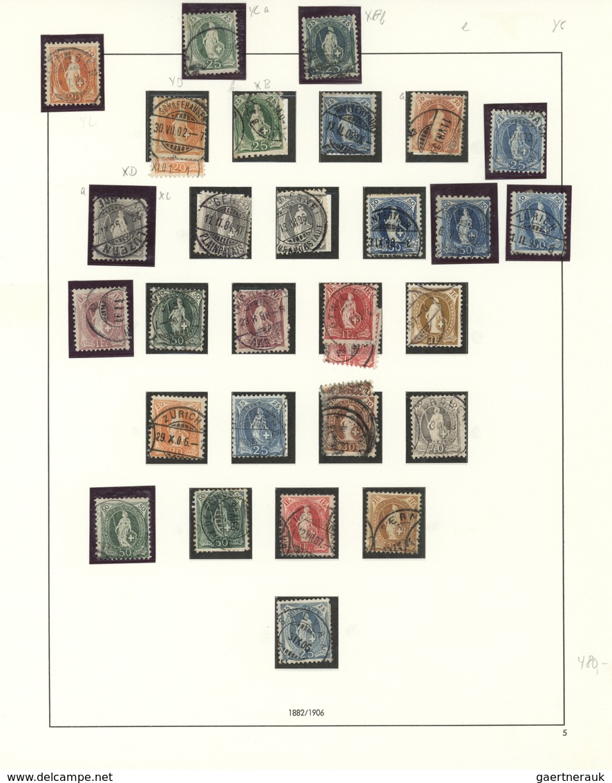 Schweiz: 1850-1937 Ca.: Sammlungs- Und Dublettenpartie Der Semiklassischen Ausgaben Ab Rayons, Dabei - Otros & Sin Clasificación