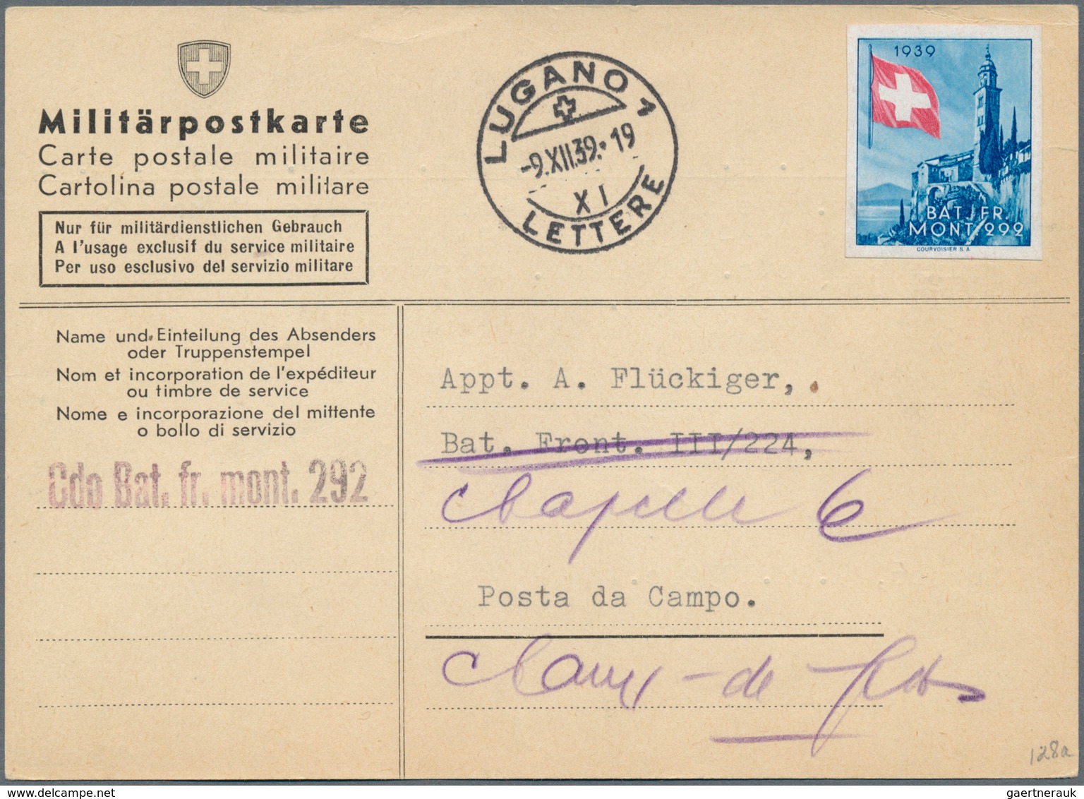 Schweiz: 1880-1970 Ca.: Rund 140 Belege Und Einige Briefmarken Und Blocks, Dabei über 60 Feldpost-/M - Autres & Non Classés