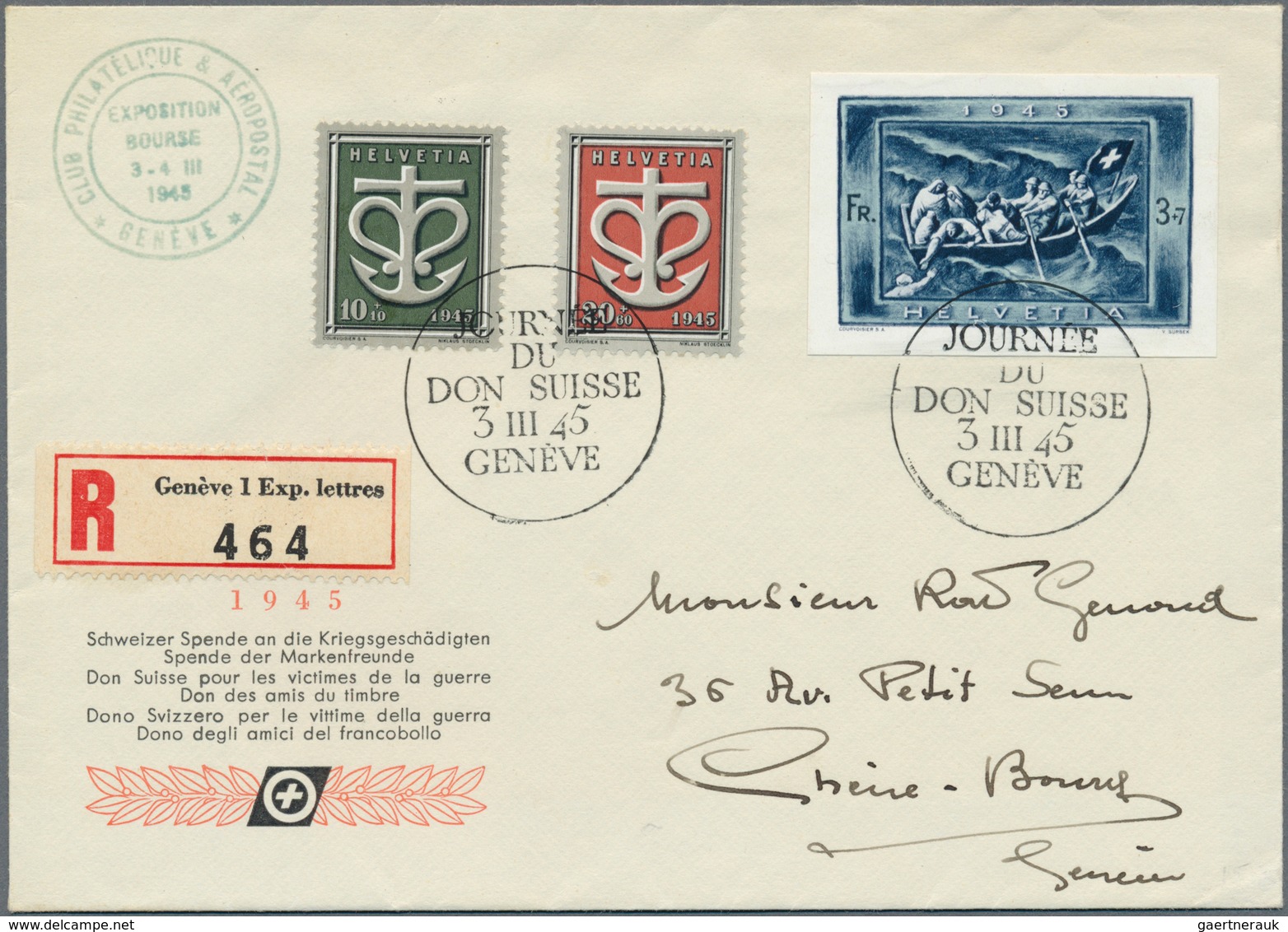 Schweiz: 1880-1970 ca.: Rund 140 Belege und einige Briefmarken und Blocks, dabei über 60 Feldpost-/M