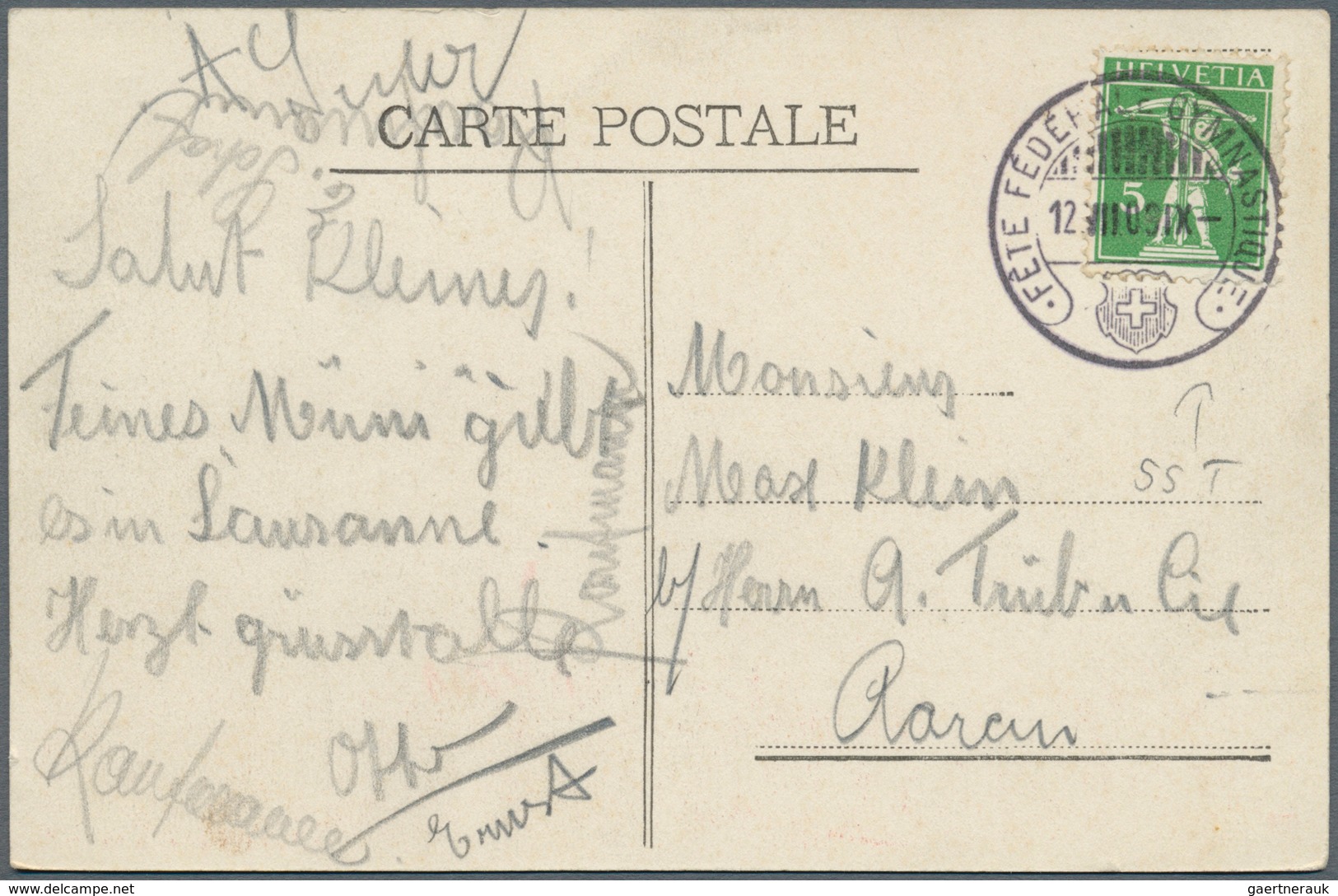 Schweiz: 1907-2000 ca.: Sehr umfangreicher und vielfältiger Bestand von rund 5000 Briefen, Postkarte