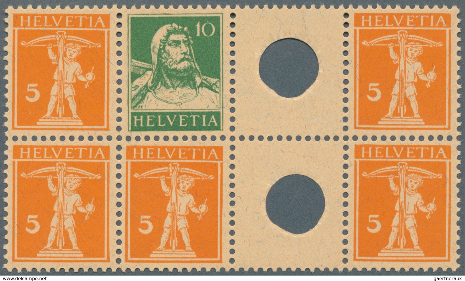 Schweiz: 1908-1930, ZUSAMMENDRUCKE UND BOGEN: Umfangreiche Kollektion von 41 kompletten Bogen (9 Zus