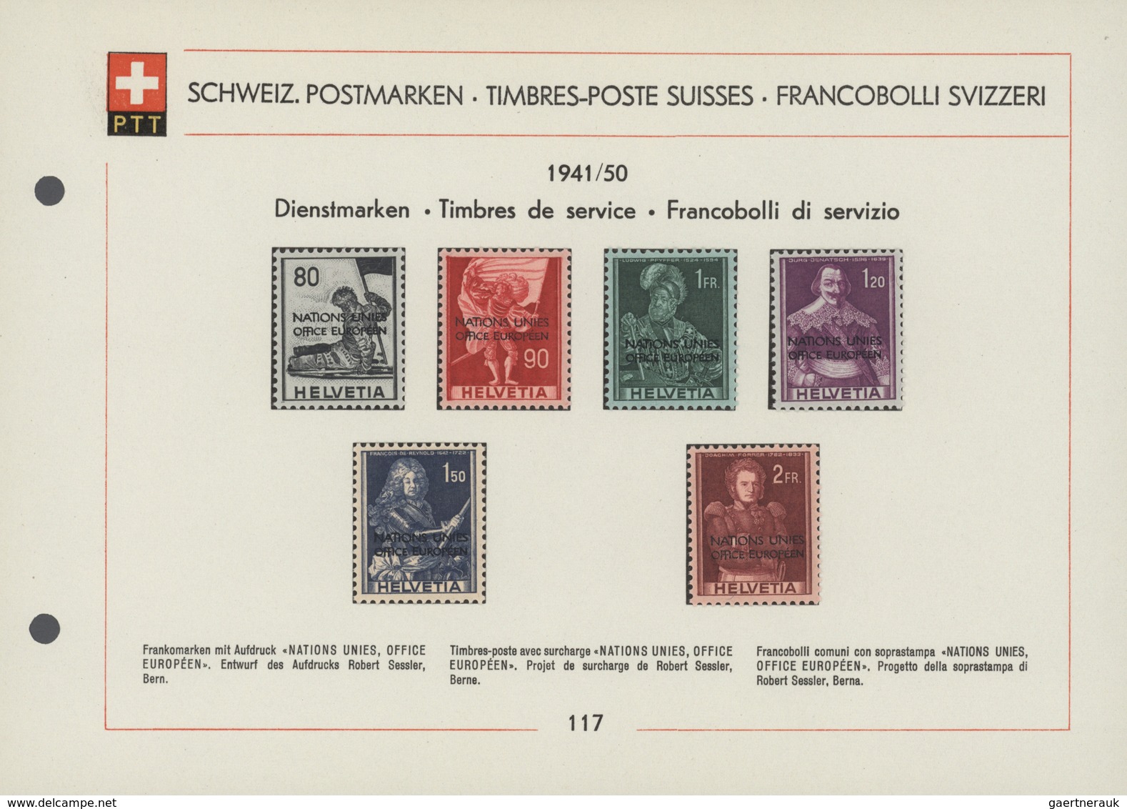 Schweiz - Internationale Organisationen: 1933/2005, Sauberer Sammlungsbestand Von Ca. 165 PTT-Ankünd - Otros & Sin Clasificación