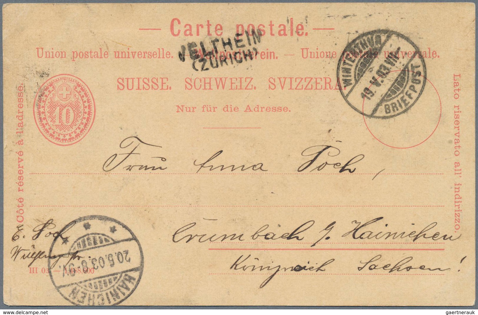 Schweiz - Ganzsachen: 1867-1920er Ca.: Rund 80 Gebrauchte Ganzsachen, Von Tübli-Umschlägen Bis Bunde - Enteros Postales