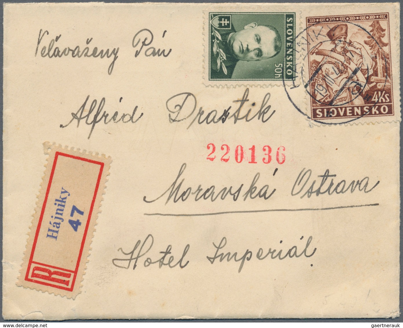 Slowakei: 1939/1944 Ca., Interesting Lot With Ca.50 Covers, Comprising Registered- And Express Mail, - Neufs