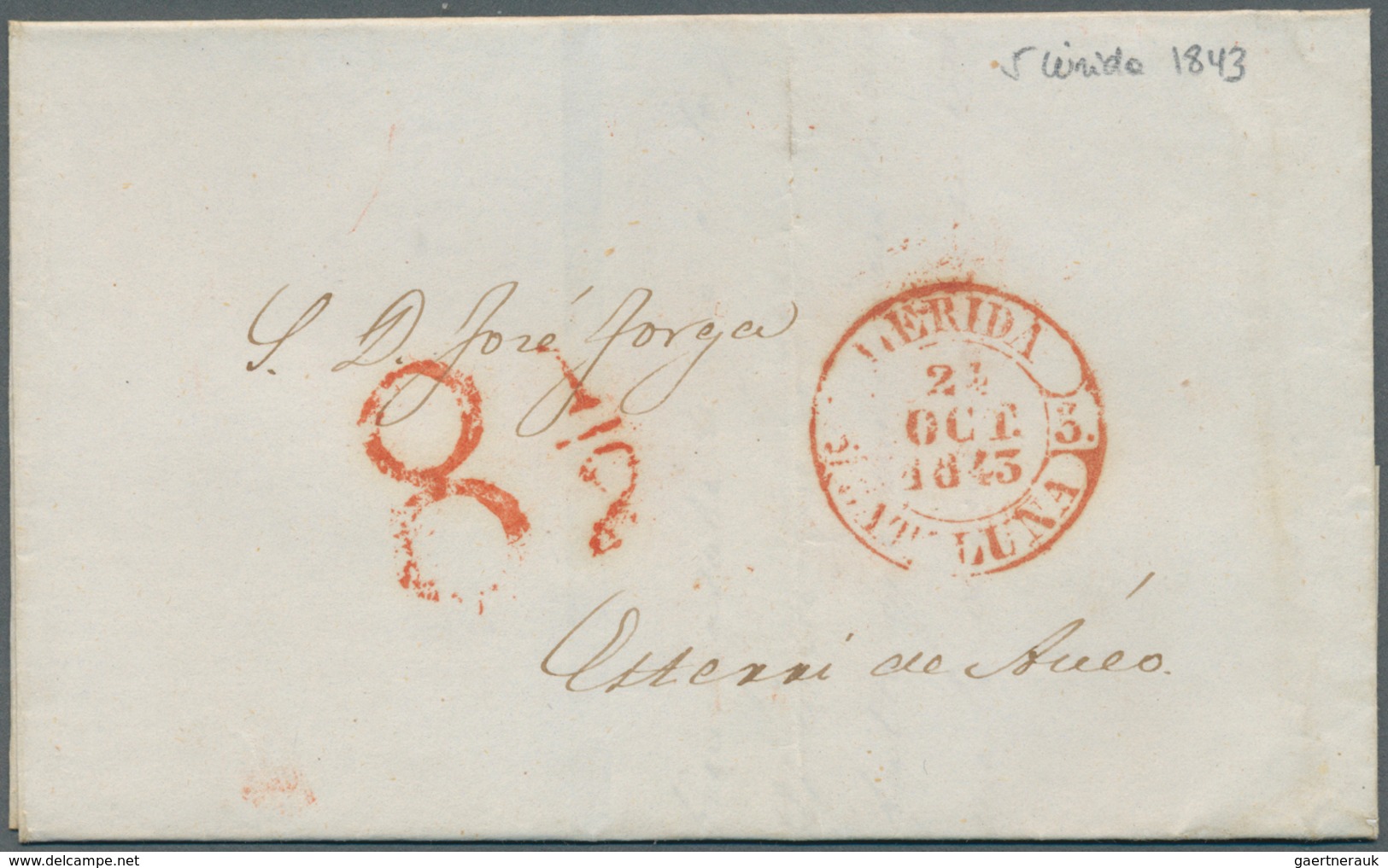 Spanien: 1815/1853, 25 Stampless Letter And Two Fronts Including Some Incoming Mail To Spain. Mostly - Usados