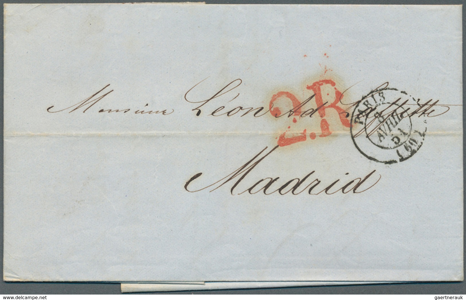 Spanien: 1815/1853, 29 Stampless Letter And Two Fronts Including Some Incoming Mail To Spain. Mostly - Oblitérés