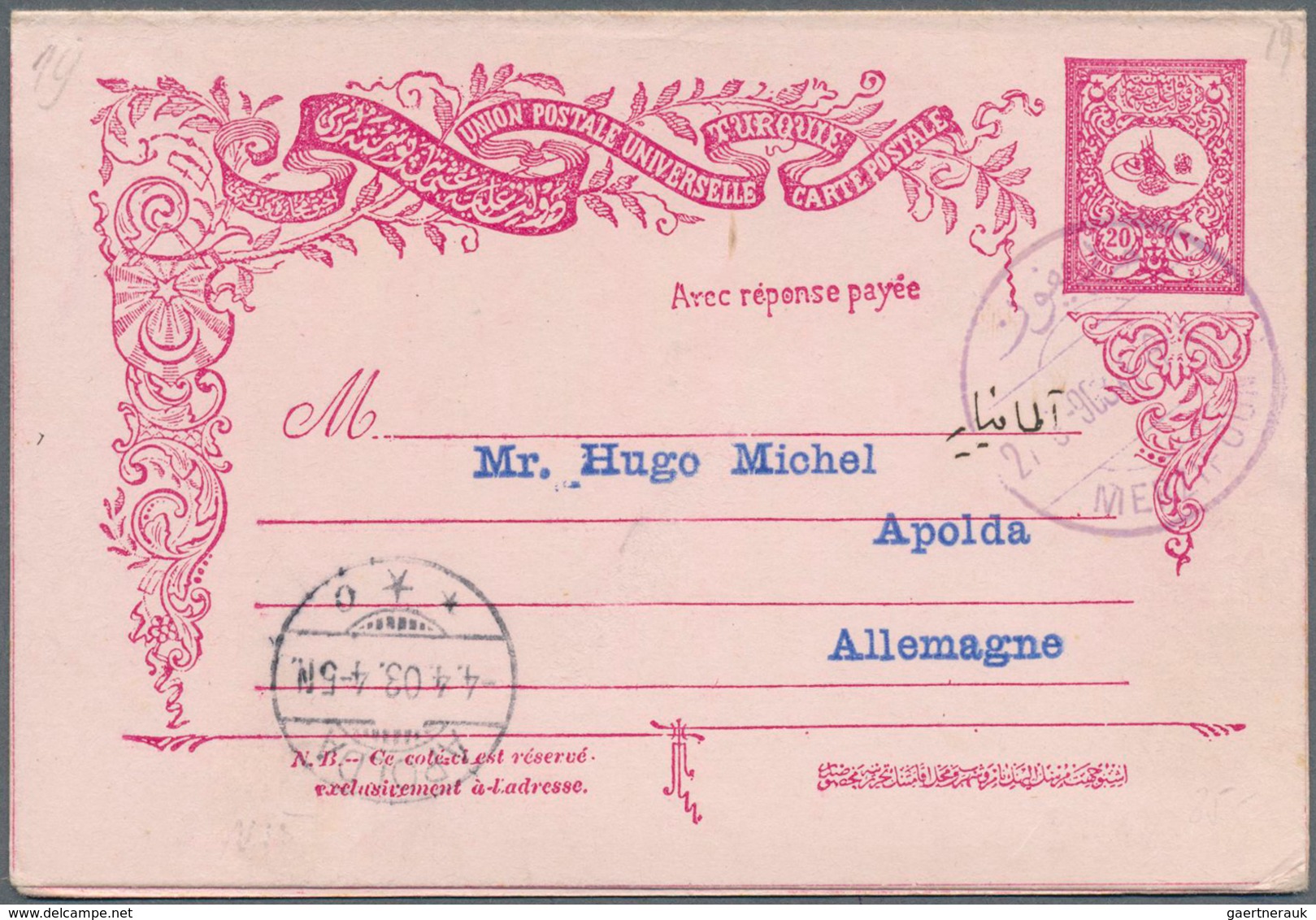 Türkei: 1850/1930 Ca., Lot With More Than 60 Covers, Cards And Stationeries, Comprising Parcel Cards - Neufs