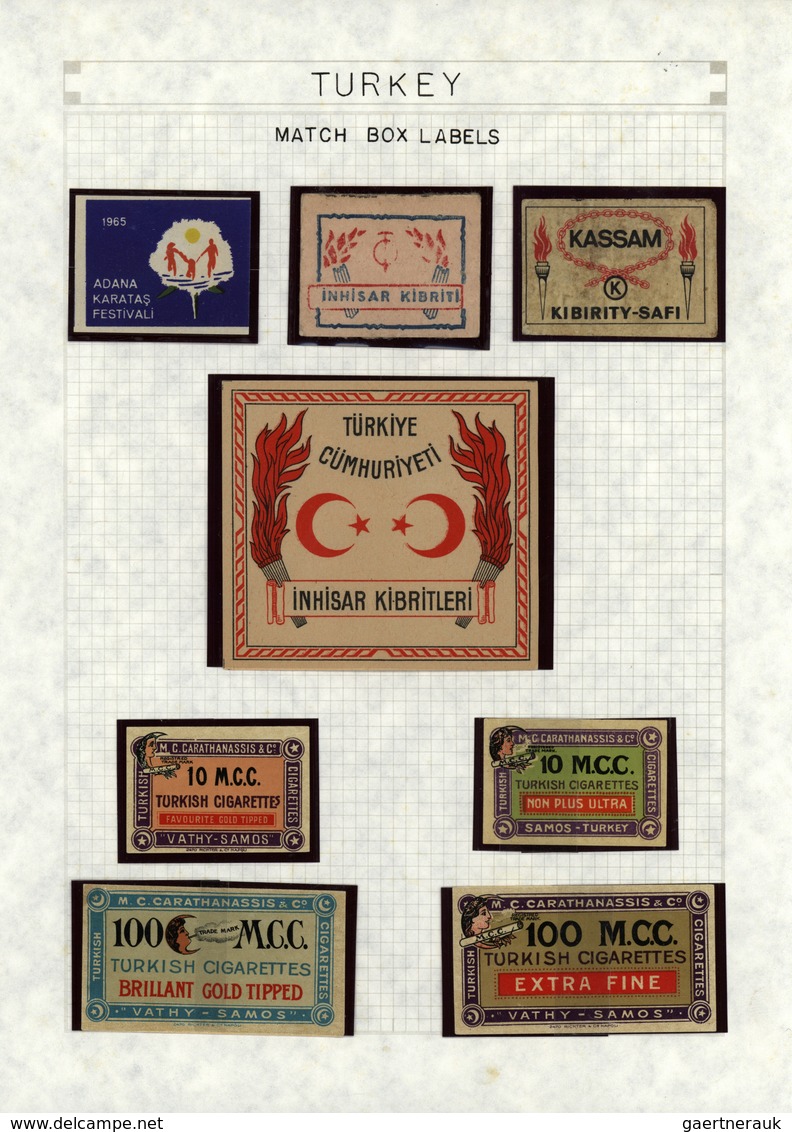 Türkei: 1900-1980 TABAK & STREICHHOLZSCHACHTELN : Aussergewöhnliche Sammlung Von 158 Etiketten Ab Os - Neufs