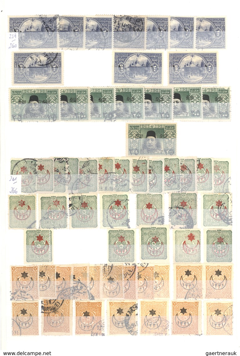 Türkei: 1913/1916, Comprehensive Accumulation Of Apprx. 2.900 Stamps, Neatly Sorted In A Thick Album - Neufs