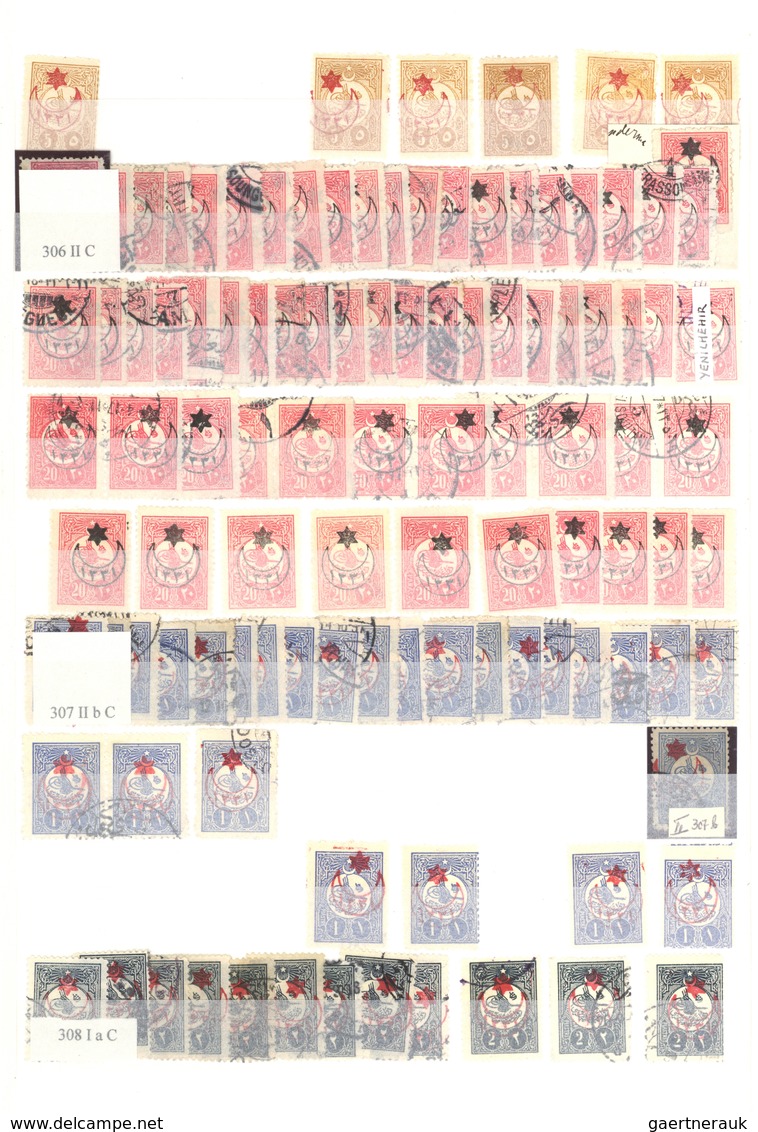 Türkei: 1913/1916, Comprehensive Accumulation Of Apprx. 2.900 Stamps, Neatly Sorted In A Thick Album - Neufs