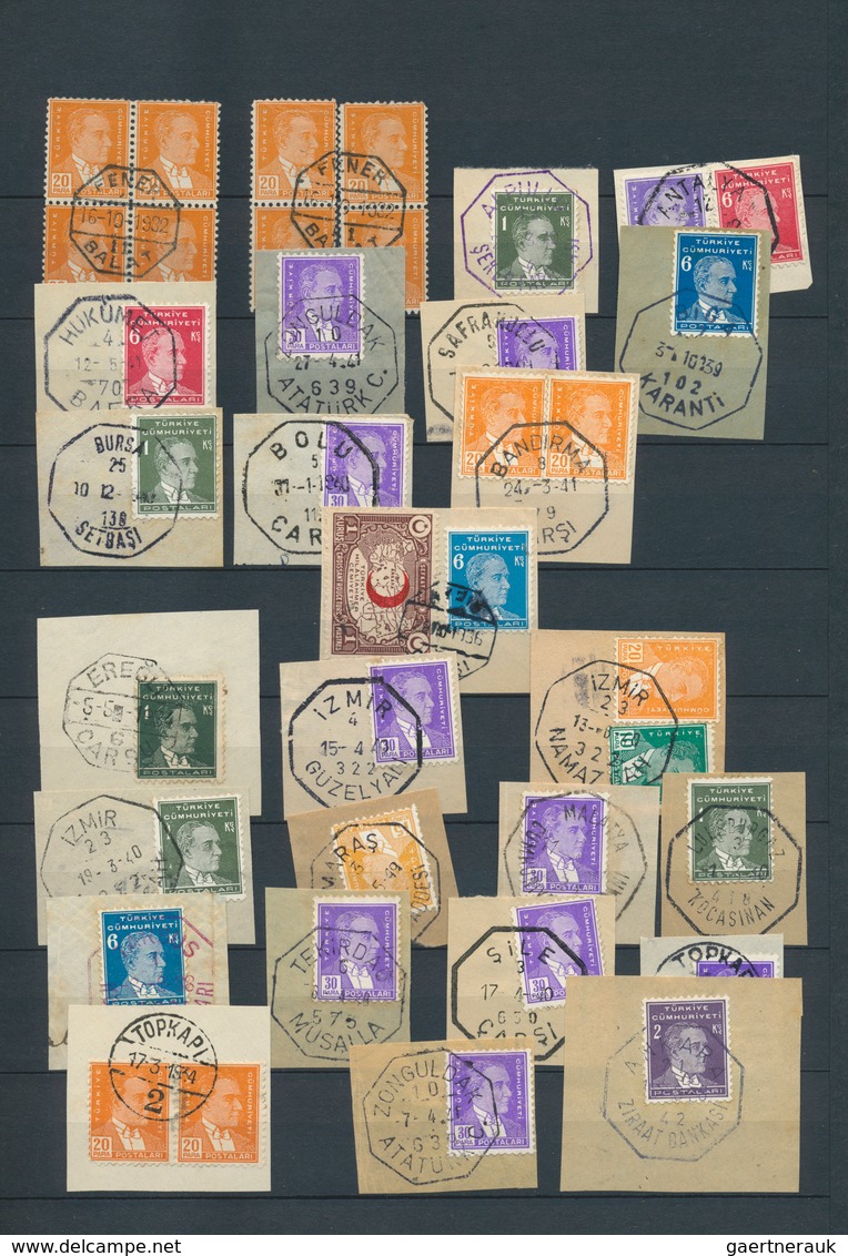 Türkei - Stempel: 1870/1950 (ca.), Collection/accumulation Of Apprx. 1.350 Stamps Showing A Great Di - Otros & Sin Clasificación