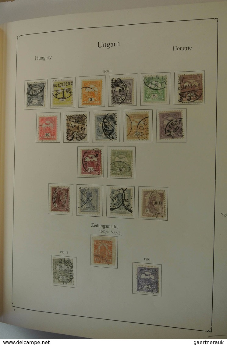 Ungarn: 1871/1975: Well filled, mostly used collection Hungary 1871-1975 in 2 albums. Collection con
