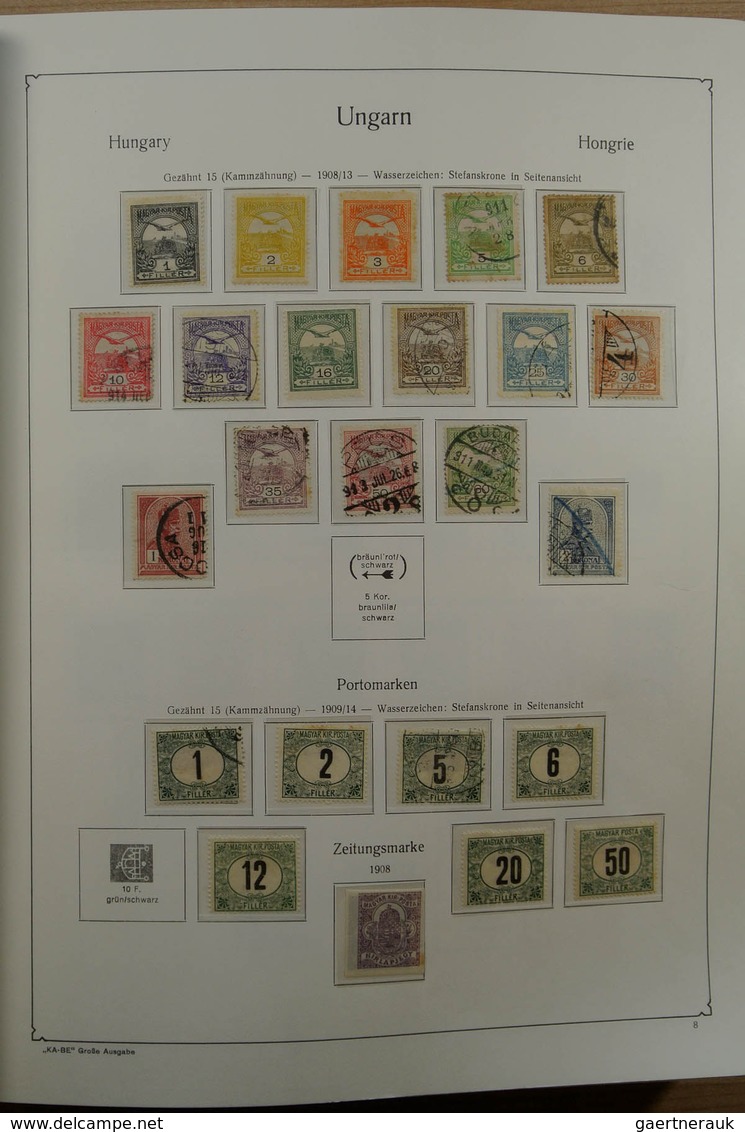 Ungarn: 1871-1983. Very well filled, MNH, mint hinged and used collection Hungary 1841-1983 in 3 Kab