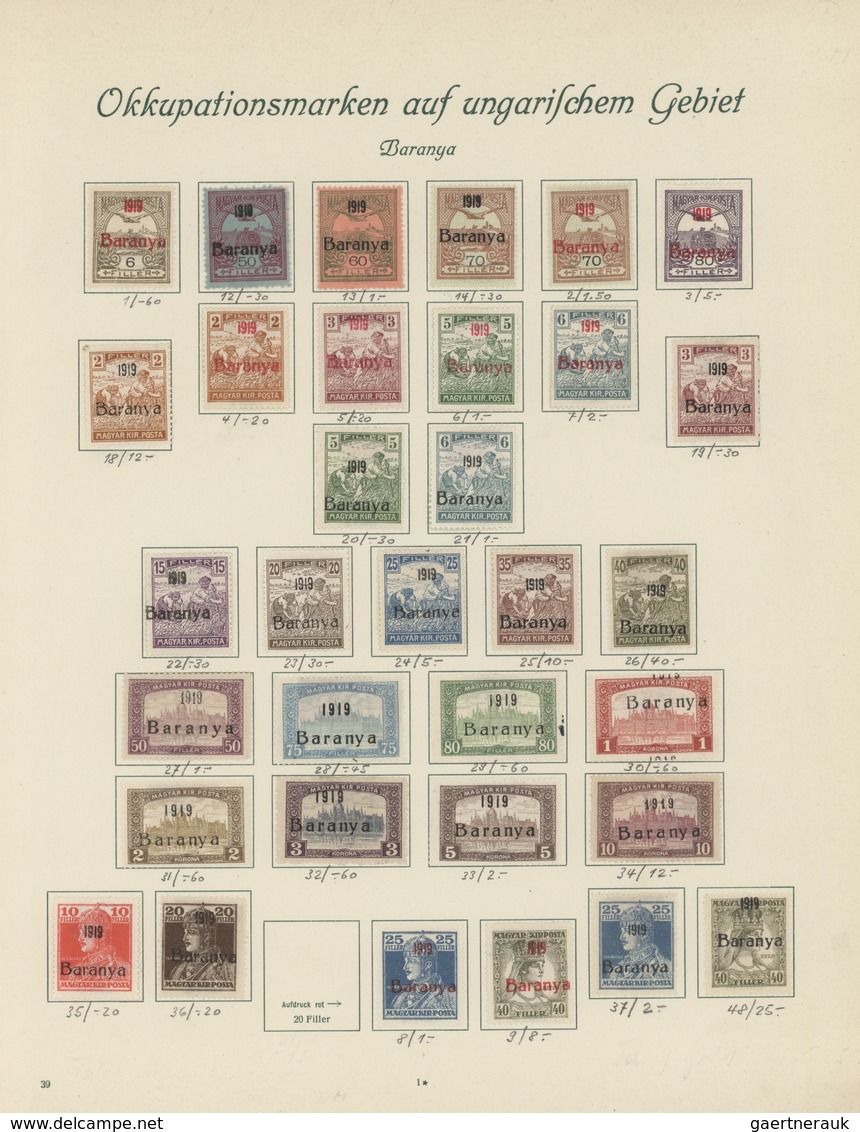 Ungarn - Besetzte Gebiete: Arad: 1919/1921, Mainly Mint Collection Of Apprx. 300 Stamps On Borek Alb - Otros & Sin Clasificación