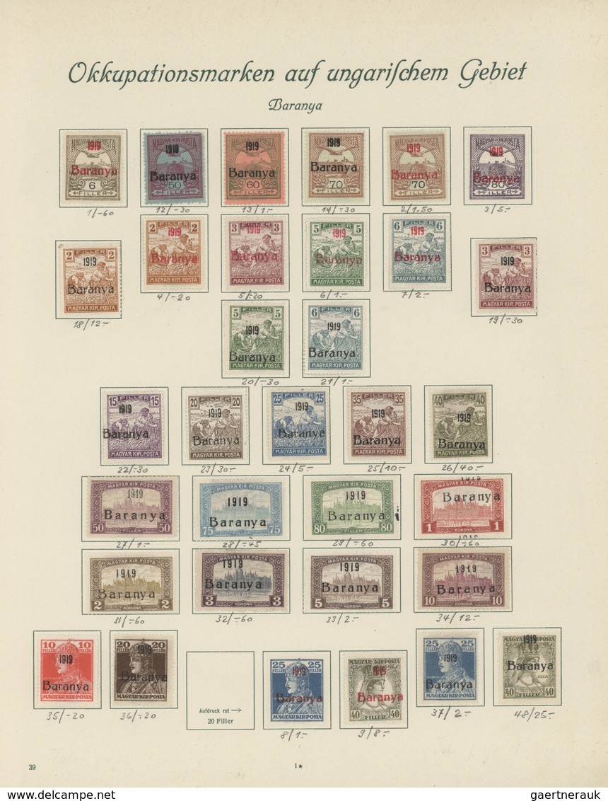 Ungarn - Besetzte Gebiete: Arad: 1919/1921, Mainly Mint Collection Of Apprx. 300 Stamps On Borek Alb - Other & Unclassified