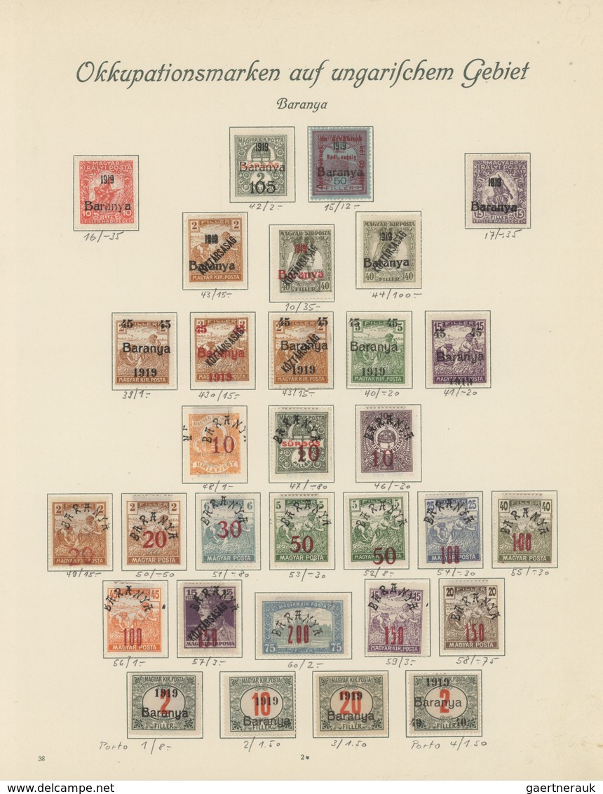 Ungarn - Besetzte Gebiete: Arad: 1919/1921, Mainly Mint Collection Of Apprx. 300 Stamps On Borek Alb - Autres & Non Classés