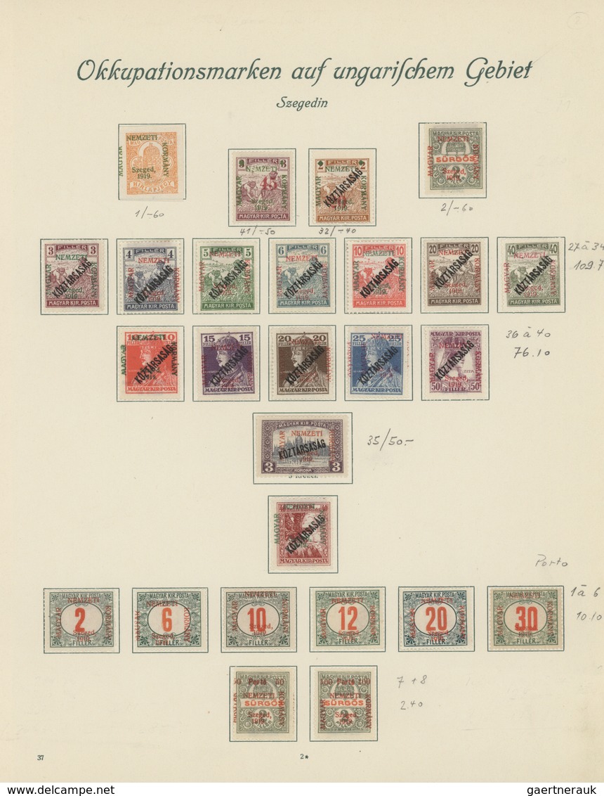 Ungarn - Besetzte Gebiete: Arad: 1919/1921, Mainly Mint Collection Of Apprx. 300 Stamps On Borek Alb - Other & Unclassified