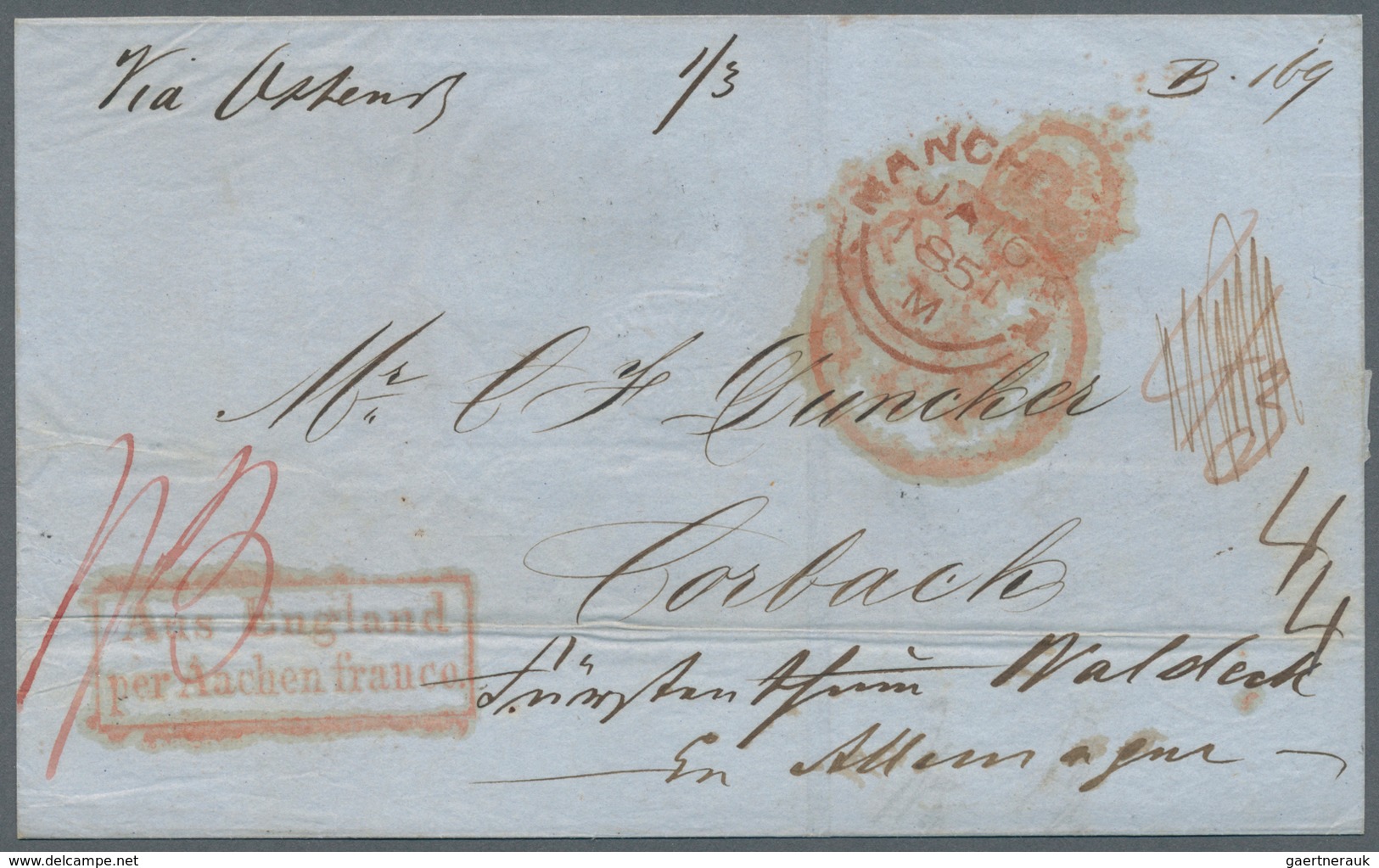 Europa: 1769/1869, European Transit Mail, Collection Of Apprx. 65 (mainly Stampless) Covers, Showing - Autres - Europe