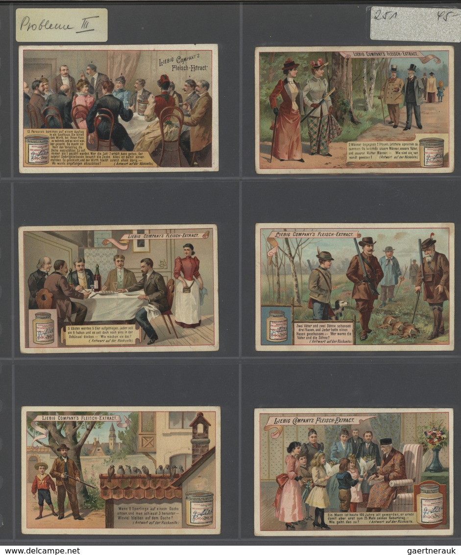 Europa: 1880/1960 (ca.), Liebig trading cards, massive dealers stocks covering 95 albums and 39 boxe