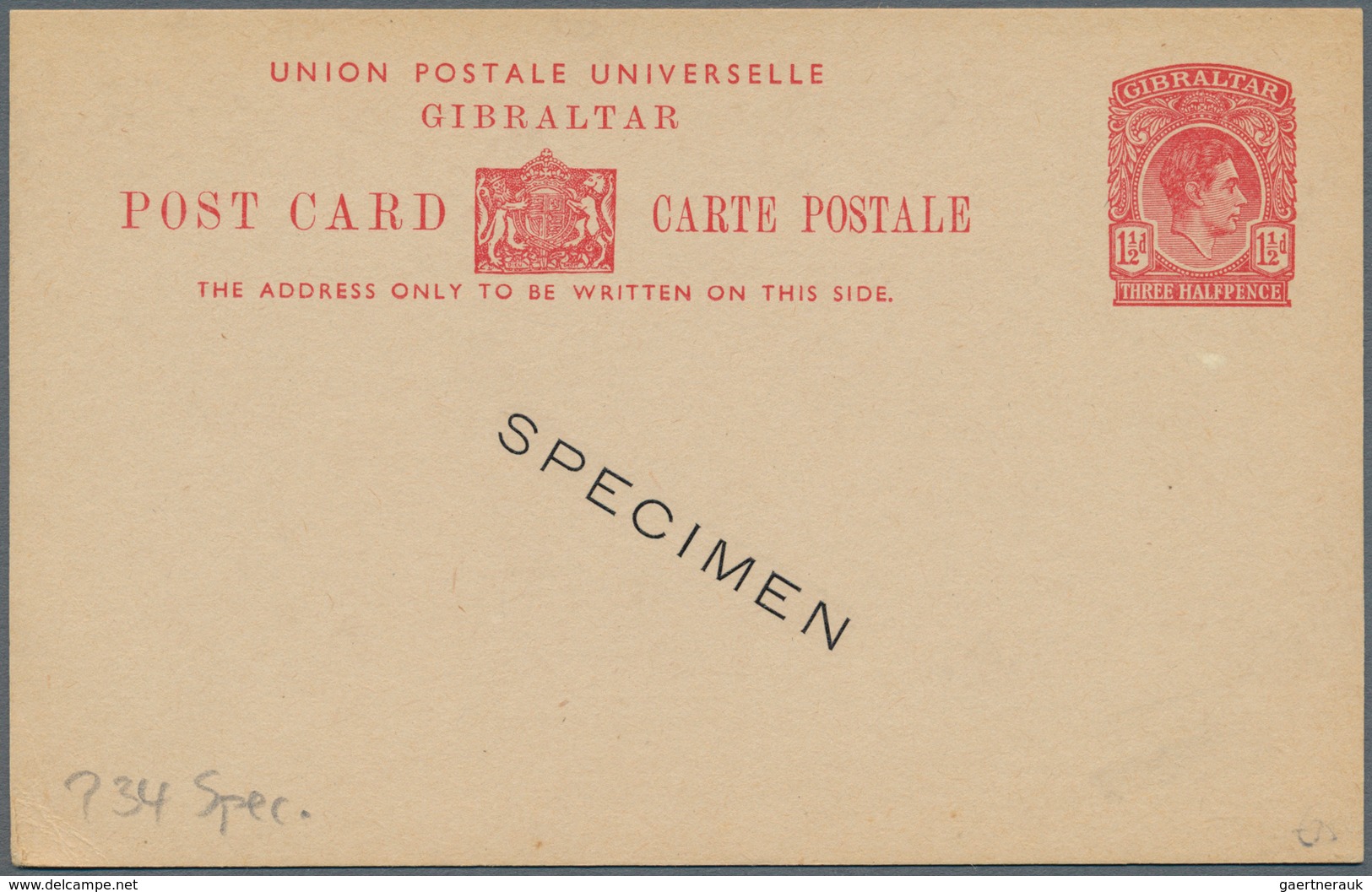 Europa: 1880/1960, Lot Of Ca. 170 Unused Postal Stationery Cards And Covers Mainly From GRIBRALTAR, - Autres - Europe