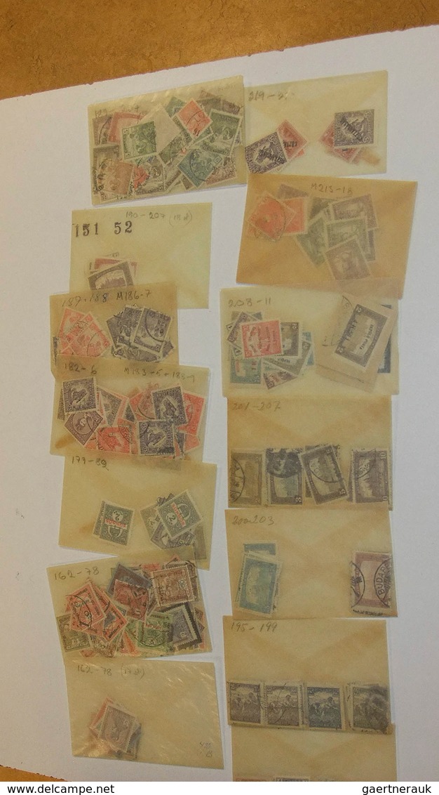 Europa - Ost: MNH, mint hinged and used lot Eastern Europe in glassines in box. Contains very much m