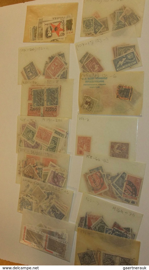 Europa - Ost: MNH, mint hinged and used lot Eastern Europe in glassines in box. Contains very much m
