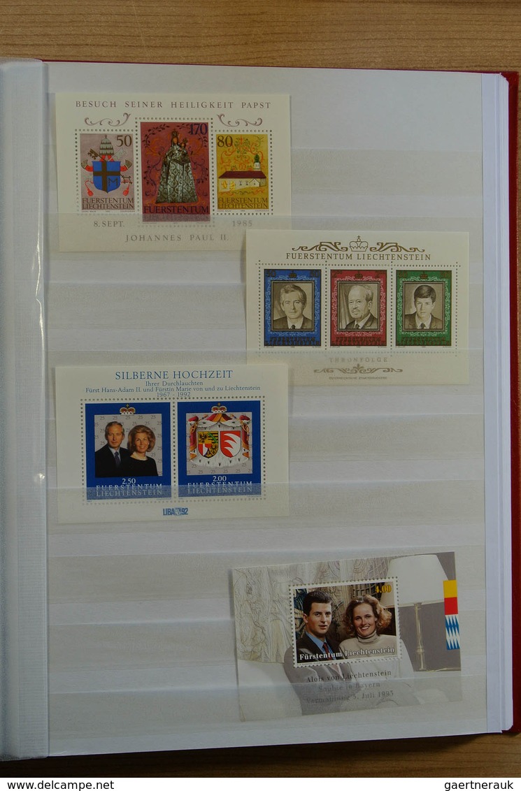 Europa - West: Collection of ca. 550 MNH souvenir sheets (and some stampbooklets) of Western Europe