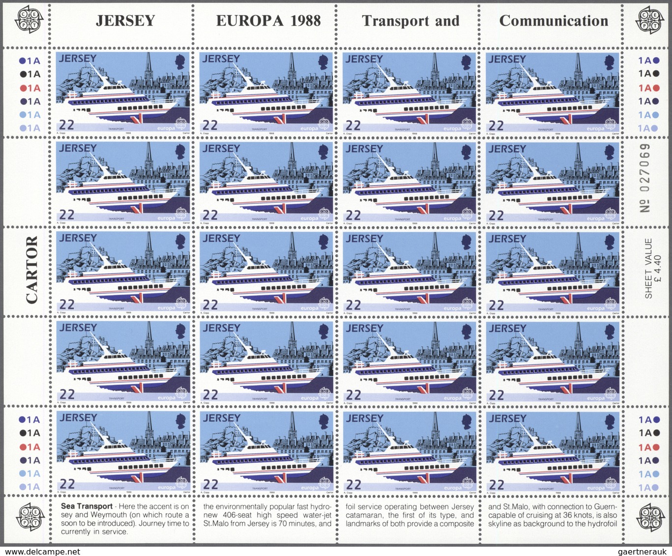 Europa-Union (CEPT): CEPT 1988 complete sets without the blocks MHN per 175. Michel 35192,- €. ÷ 198