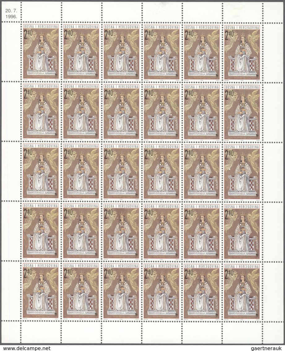 Europa-Union (CEPT): CEPT 1996 Complete Sets MHN Per 100, Including All Blocks And The Issues Of The - Autres - Europe