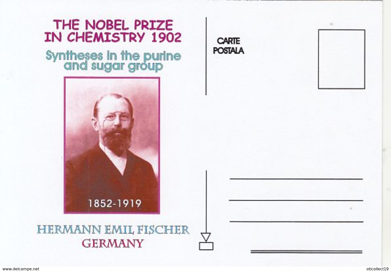 FAMOUS PEOPLE, NOBEL PRIZE LAUREATS, HERMANN EMIL FISCHER, CHEMISTRY - Nobelpreisträger