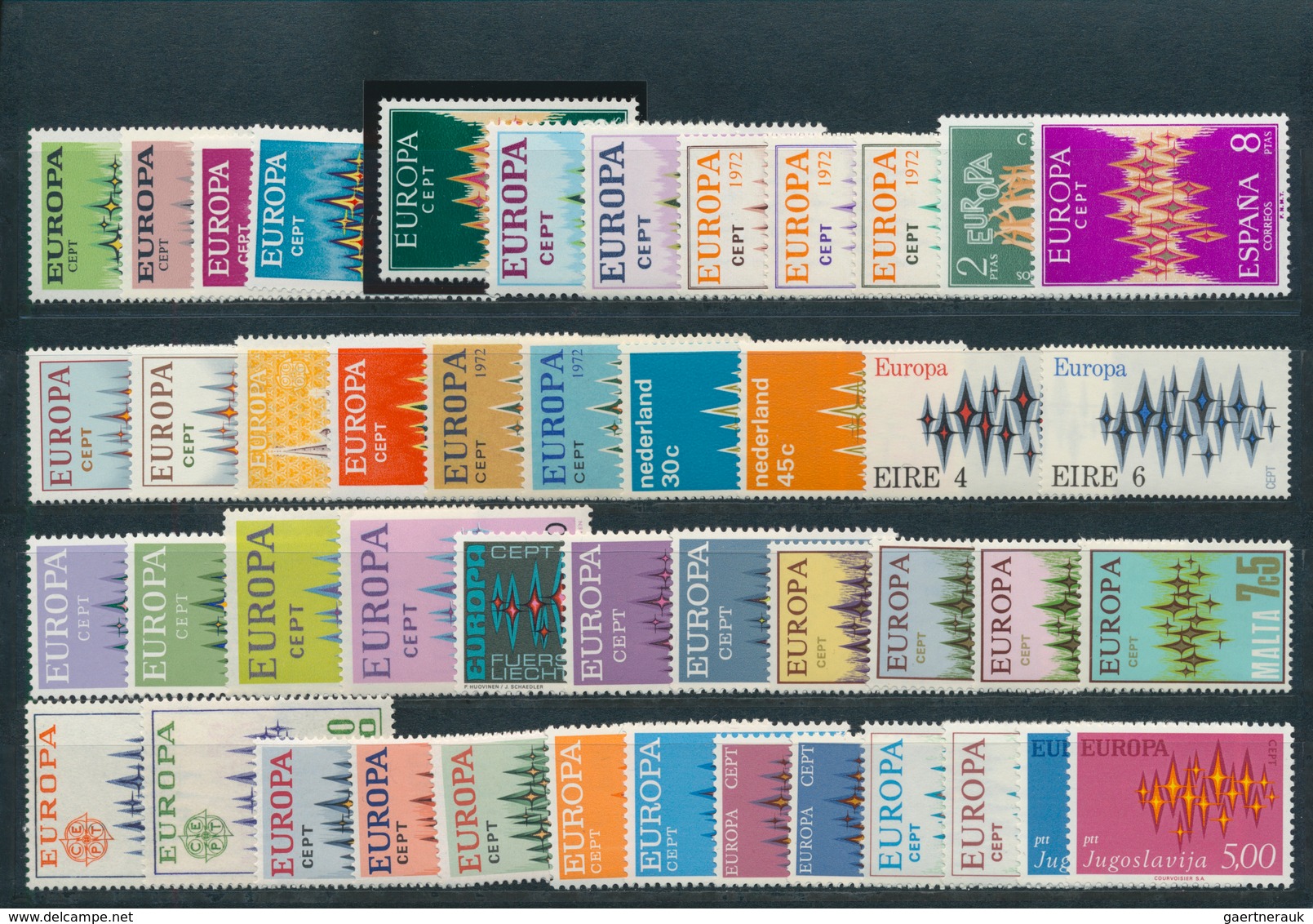 Europa-Union (CEPT): Mint never hinged collection of the joint issues; complete in the main numbers;