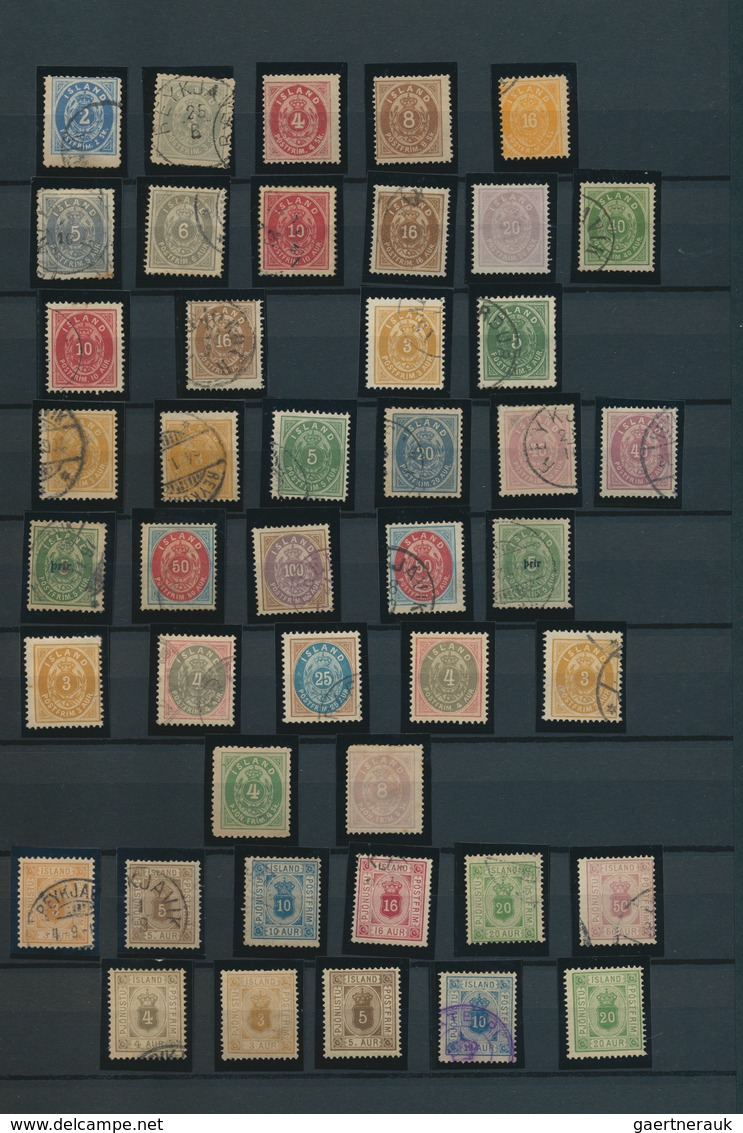 Skandinavien: 1851/1920 (ca.), Used And Mint Collection Of Denmark, Sweden, Finland, Norway And Icel - Otros - Europa