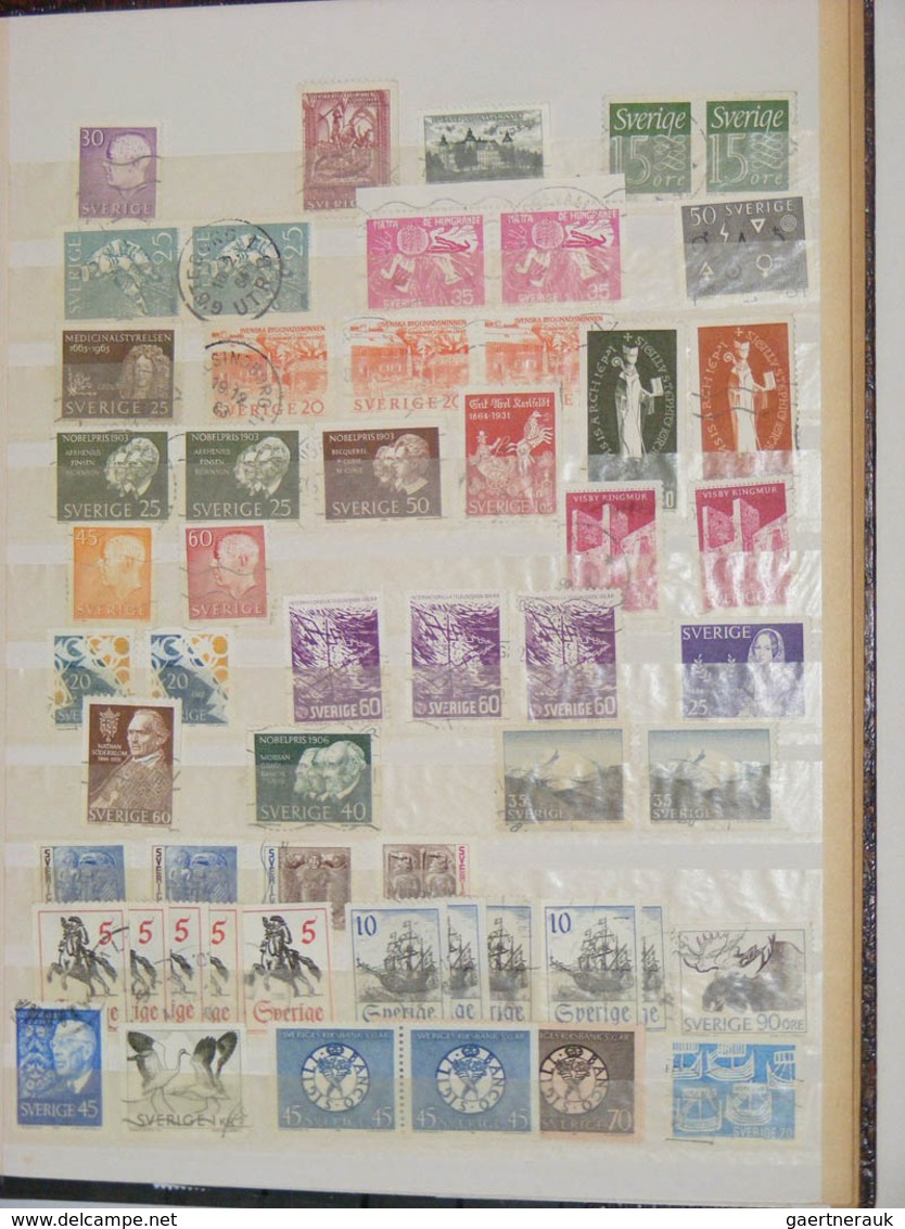 Skandinavien: 1851-2000. MNH, Mint Hinged And Used Collection Scandinavia 1851-2000 In 7 Old Stockbo - Autres - Europe