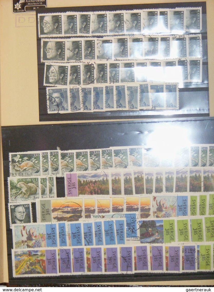 Skandinavien: 1851-2000. MNH, mint hinged and used collection Scandinavia 1851-2000 in 7 old stockbo