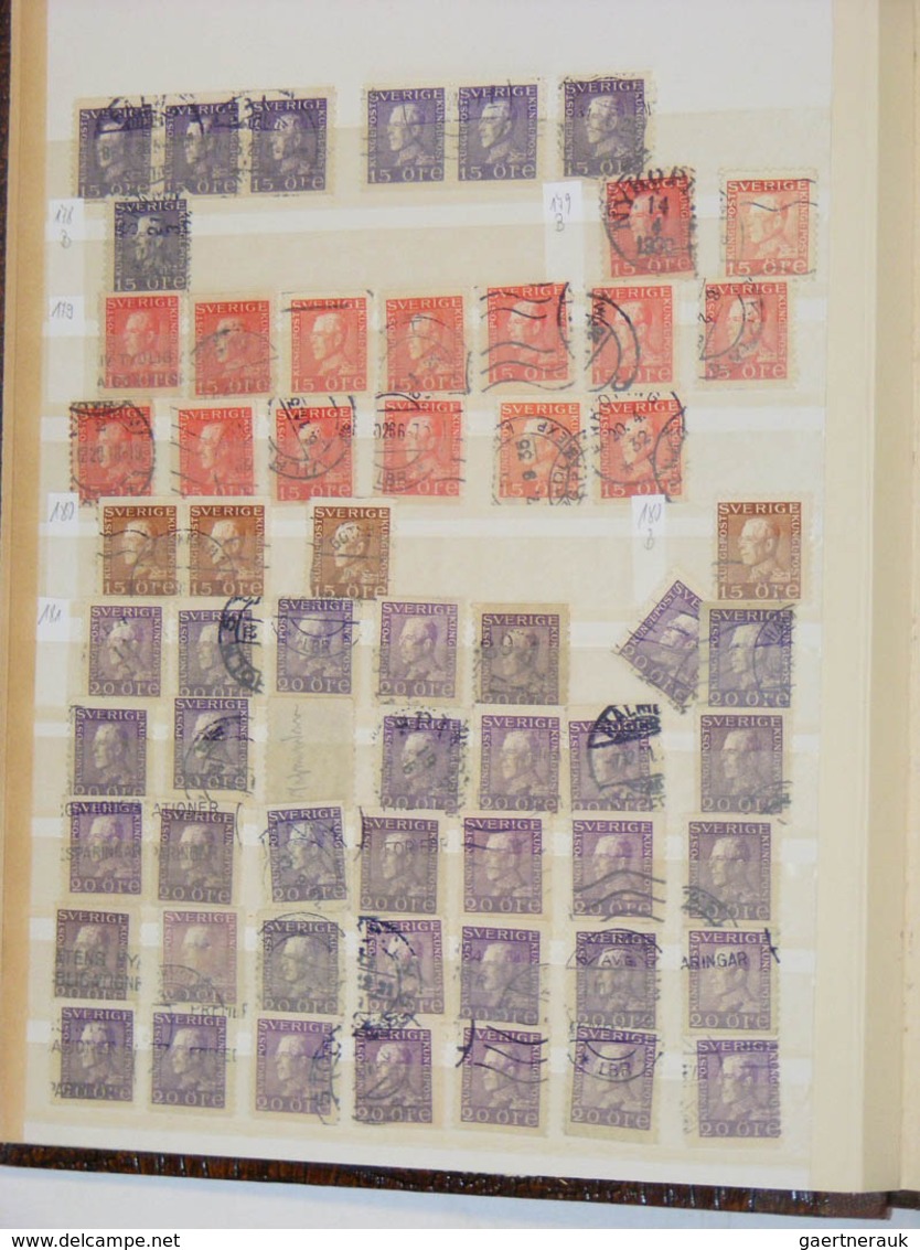 Skandinavien: 1851-2000. MNH, mint hinged and used collection Scandinavia 1851-2000 in 7 old stockbo