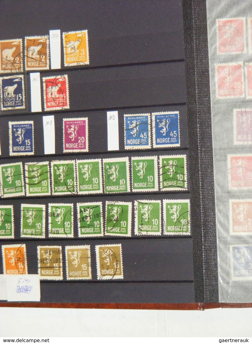 Skandinavien: 1851-2000. MNH, mint hinged and used collection Scandinavia 1851-2000 in 7 old stockbo