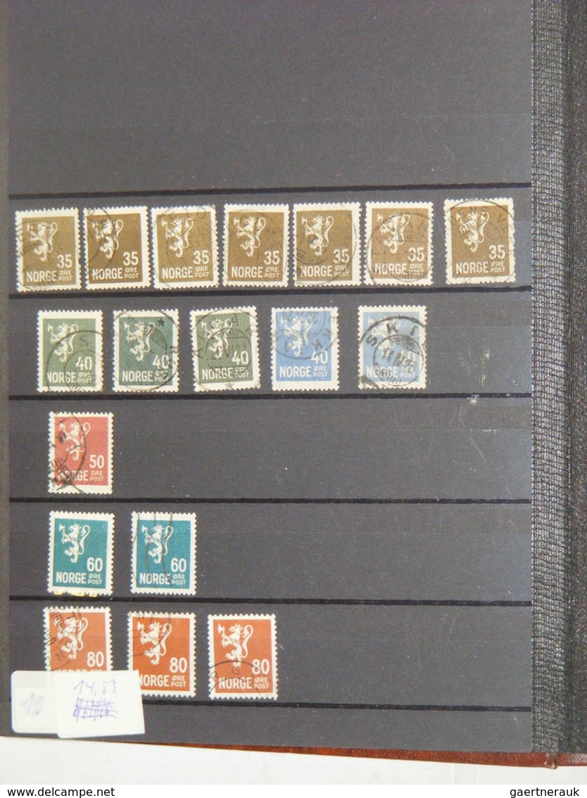 Skandinavien: 1851-2000. MNH, mint hinged and used collection Scandinavia 1851-2000 in 7 old stockbo